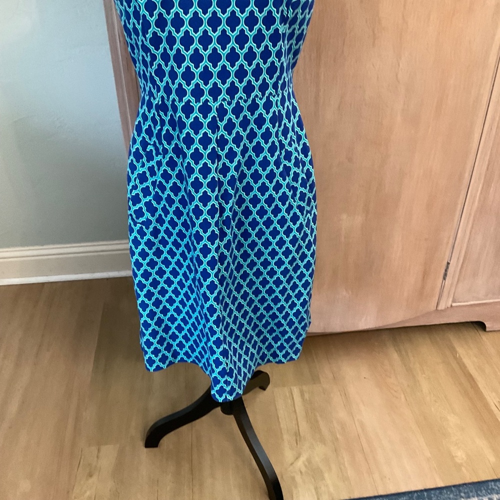 Lands' End Blue Sheath Dress Size 10 classic preppy - Picture 11 of 14